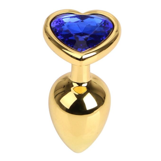 Dop Anal Hearty Buttplug Small Auriu/Albastru Passion Labs 1 Dop Anal Hearty Buttplug Small Auriu/Albastru Passion Labs