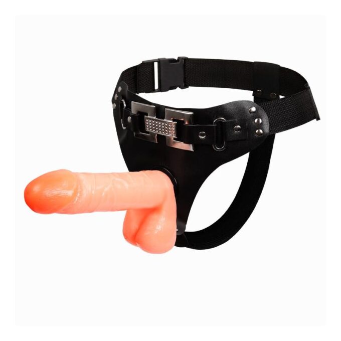 Strap-on Ultra Harness Jessica cu Dildo, TPR, Natural, 17 cm 1 Strap-on Ultra Harness Jessica cu Dildo, TPR, Natural, 17 cm