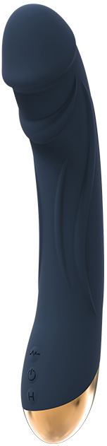 Vibrator Boreas Goddess Collection, 12 Moduri Vibratii, Functie Incalzire, Silicon, USB, Albastru Inchis, 21 cm 1 Vibrator Boreas Goddess Collection, 12 Moduri Vibratii, Functie Incalzire, Silicon, USB, Albastru Inchis, 21 cm