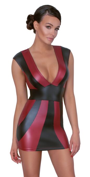 Rochie Sexy, Wetlook, Rosu/Negru, S 1 Rochie Sexy, Wetlook, Rosu/Negru, S