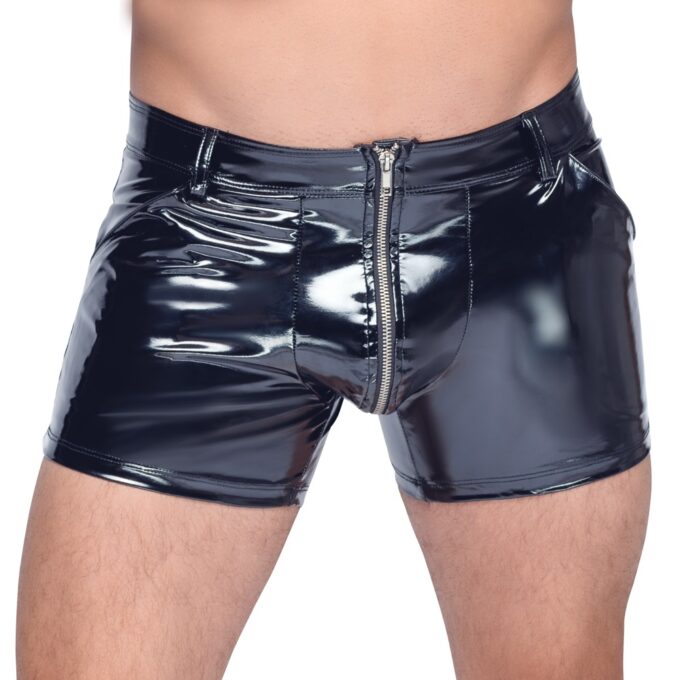 Pantaloni Scurti din Vinil, Negru, L 1 Pantaloni Scurti din Vinil, Negru, L