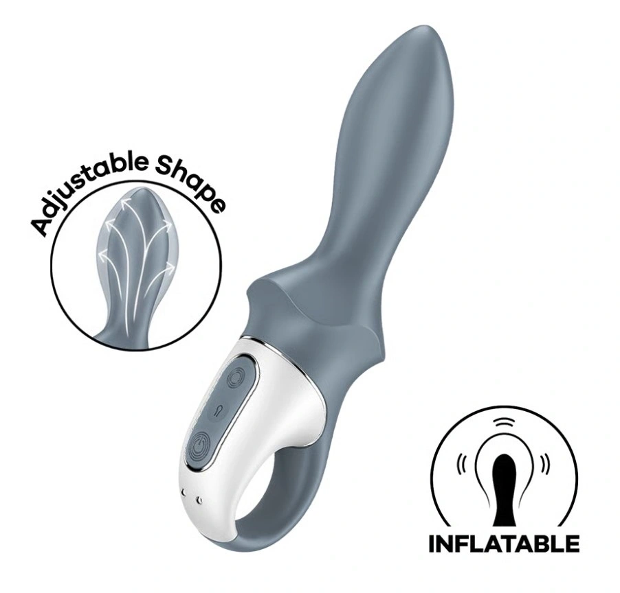 Vibrator Gonflabil Air Pump Booty 1, 12 Moduri Vibratii, Silicon, USB, Gri, 18.7 cm 1 Vibrator Gonflabil Air Pump Booty 1, 12 Moduri Vibratii, Silicon, USB, Gri, 18.7 cm