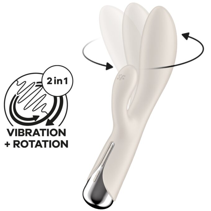 Vibrator Iepuras Spinning Rabbit 1, 12 Moduri Vibratii, 5 Moduri Rotatii, Silicon, USB, Bej, 20 cm 1 Vibrator Iepuras Spinning Rabbit 1, 12 Moduri Vibratii, 5 Moduri Rotatii, Silicon, USB, Bej, 20 cm