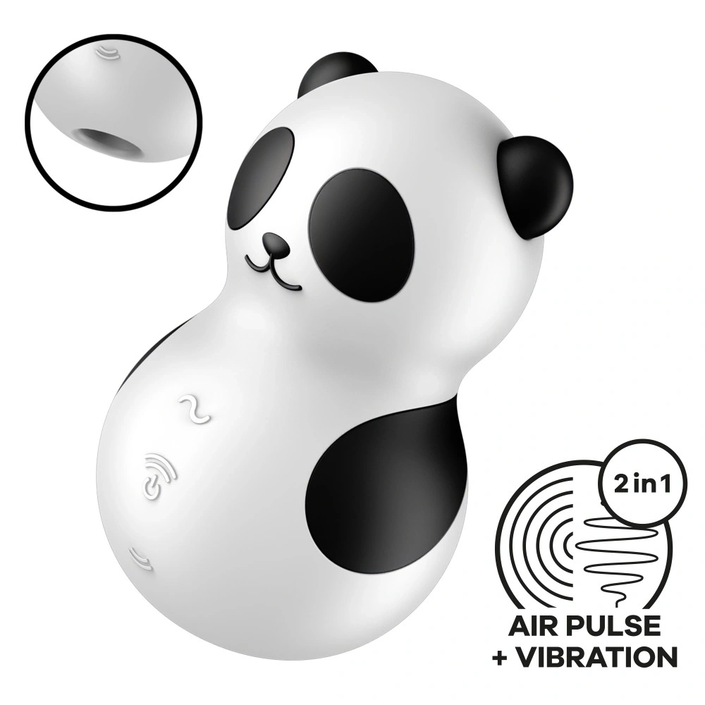 Stimulator Pocket Panda, 11 Intensitati Suctiune, 12 Moduri Vibratii, Silicom, Alb/Negru 1 Stimulator Pocket Panda, 11 Intensitati Suctiune, 12 Moduri Vibratii, Silicom, Alb/Negru