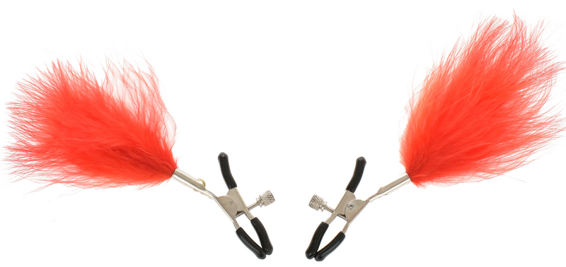 Clame pentru Sfarcuri cu Puf Rosu Guilty Toys 1 Clame pentru Sfarcuri cu Puf Rosu Guilty Toys
