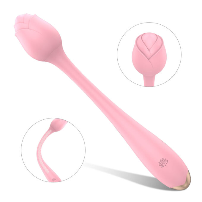 Vibrator Bendable Romance, 9 Moduri Vibratii, USB, Silicon, Roz, 22 cm, Passion Labs, Rose Collection 1 Vibrator Bendable Romance, 9 Moduri Vibratii, USB, Silicon, Roz, 22 cm, Passion Labs, Rose Collection