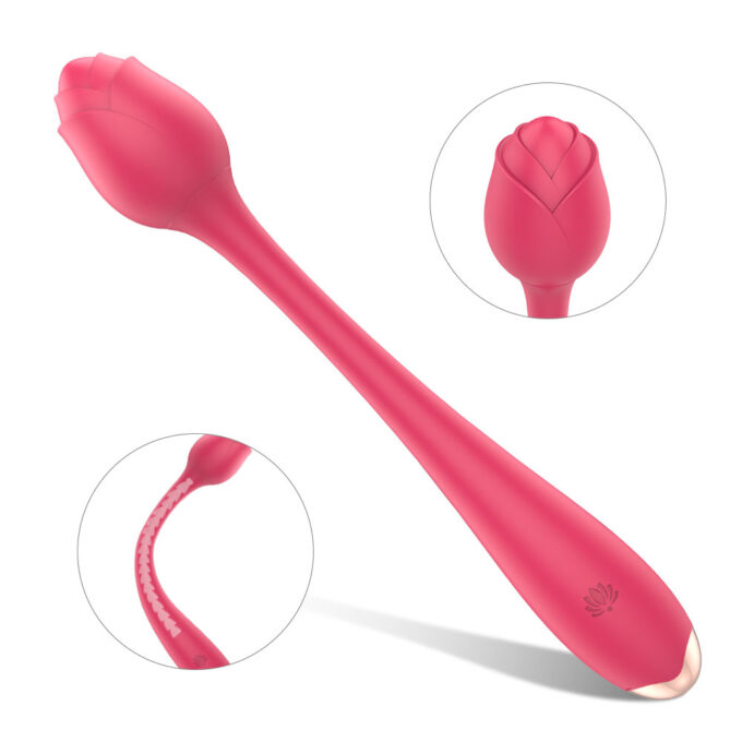 Vibrator Bendable Romance, 9 Moduri Vibratii, USB, Silicon, Rosu, 22 cm, Passion Labs, Rose Collection 1 Vibrator Bendable Romance, 9 Moduri Vibratii, USB, Silicon, Rosu, 22 cm, Passion Labs, Rose Collection
