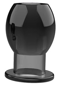 Dop Anal Hollow PVC, Negru, 6 cm, Mokko Toys 1 Dop Anal Hollow PVC, Negru, 6 cm, Mokko Toys