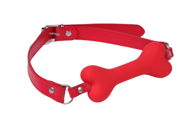 Calus cu Os din Silicon, Rosu, Guilty Toys 1 Calus cu Os din Silicon, Rosu, Guilty Toys