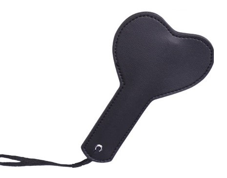 Padela Rigida Heart Shaped Pleasure, Negru, Mokko Toys 1 Padela Rigida Heart Shaped Pleasure, Negru, Mokko Toys
