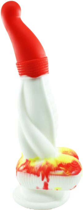 Dildo No.7 Fantasy Beasts, Silicon Premium, Rosu/Alb, 24 cm 1 Dildo No.7 Fantasy Beasts, Silicon Premium, Rosu/Alb, 24 cm
