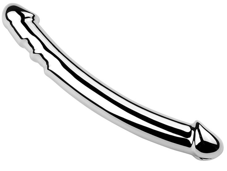 Dildo Heavy Metal, Argintiu, 19.5 cm, Passion Labs 1 Dildo Heavy Metal, Argintiu, 19.5 cm, Passion Labs
