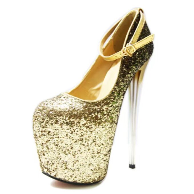Pantofi Sexy Goldy, Size 37, Auriu 1 Pantofi Sexy Goldy, Size 37, Auriu