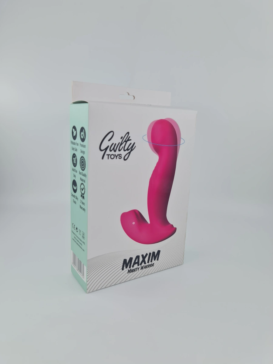 Stimulator Maxim, 9 Moduri Vibratii si Rotatii, Silicon, USB, Roz, 12.7 cm, Guilty Toys 1 Stimulator Maxim, 9 Moduri Vibratii si Rotatii, Silicon, USB, Roz, 12.7 cm, Guilty Toys
