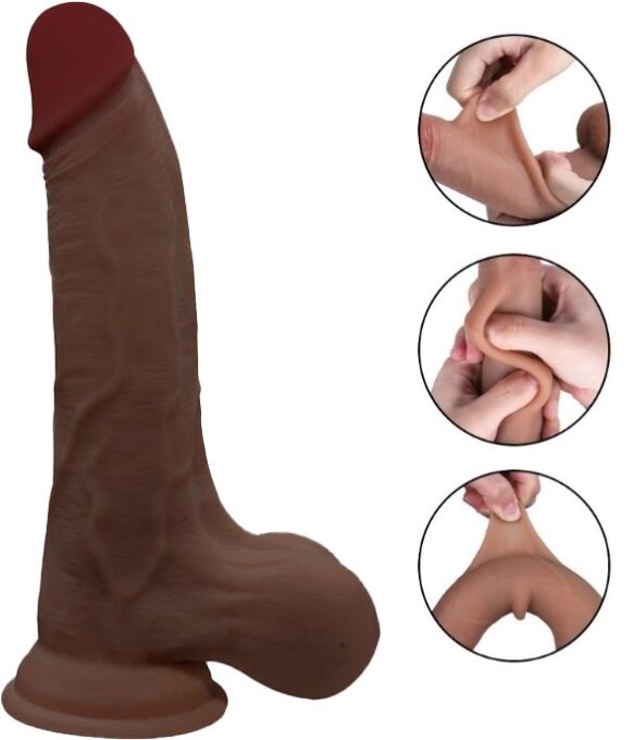 Dildo Pablo Sliding&Bendable, TPE Strat Dublu, Maro, 22.5 cm, Mokko Toys 1 Dildo Pablo Sliding&Bendable, TPE Strat Dublu, Maro, 22.5 cm, Mokko Toys