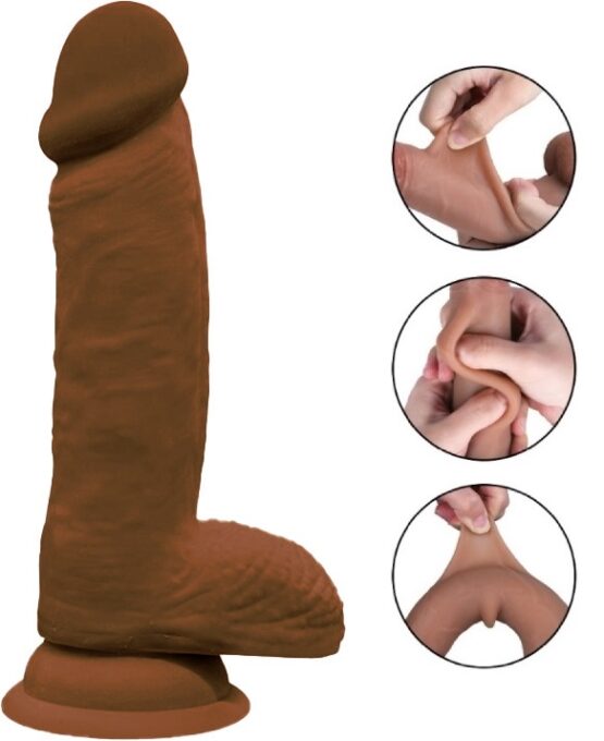 Dildo Noah Sliding&Bendable, TPE Strat Dublu, Caramel, 21.5 cm, Mokko Toys 1 Dildo Noah Sliding&Bendable, TPE Strat Dublu, Caramel, 21.5 cm, Mokko Toys