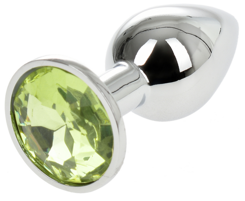 Dop Anal Metallic Buttplug Small Argintiu/Verde Deschis Passion Labs 1 Dop Anal Metallic Buttplug Small Argintiu/Verde Deschis Passion Labs