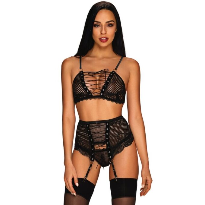 Set 3 Piese Lenjerie Basitta Negru L/XL 1 Set 3 Piese Lenjerie Basitta Negru L/XL