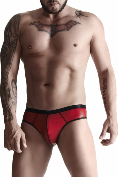 Bikini Barbati Stil Brazilian, Piele Ecologica, Rosu, M 1 Bikini Barbati Stil Brazilian, Piele Ecologica, Rosu, M