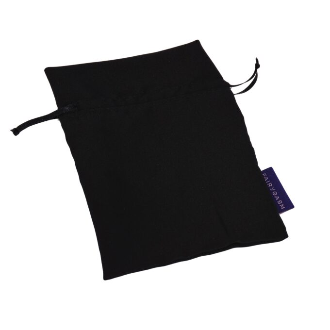 Saculet Satinat pentru Depozitare FairyGasm, Negru, Medium, 17x12 cm 1 Saculet Satinat pentru Depozitare FairyGasm, Negru, Medium, 17x12 cm