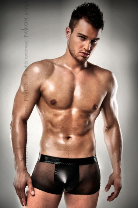 Boxeri Sexy Wetlook Negru, L/XL 1 Boxeri Sexy Wetlook Negru, L/XL