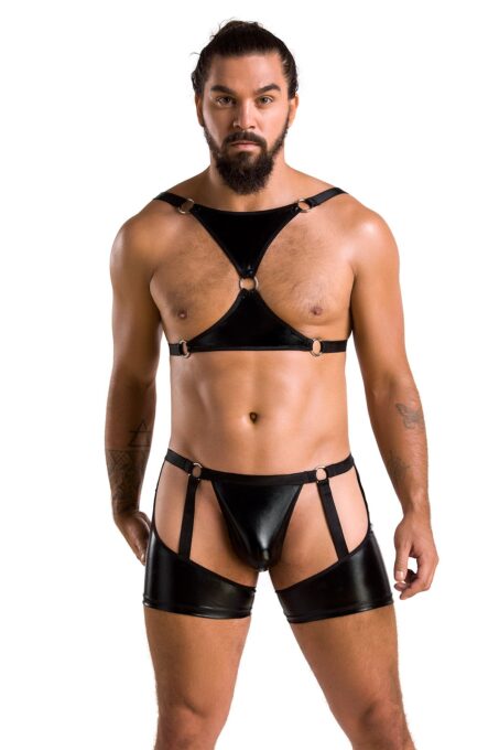 Set 2 Piese Wetlook Aron, Negru, S/M 1 Set 2 Piese Wetlook Aron, Negru, S/M