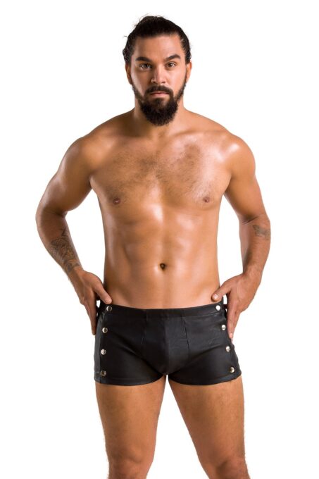 Boxeri cu Capse Metalice pe Laterale David, Negru, S/M 1 Boxeri cu Capse Metalice pe Laterale David, Negru, S/M