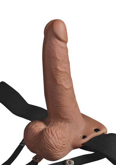 Strap-on Hollow Vibrator Fetish Fantasy Natural 15 cm 1 Strap-on Hollow Vibrator Fetish Fantasy Natural 15 cm