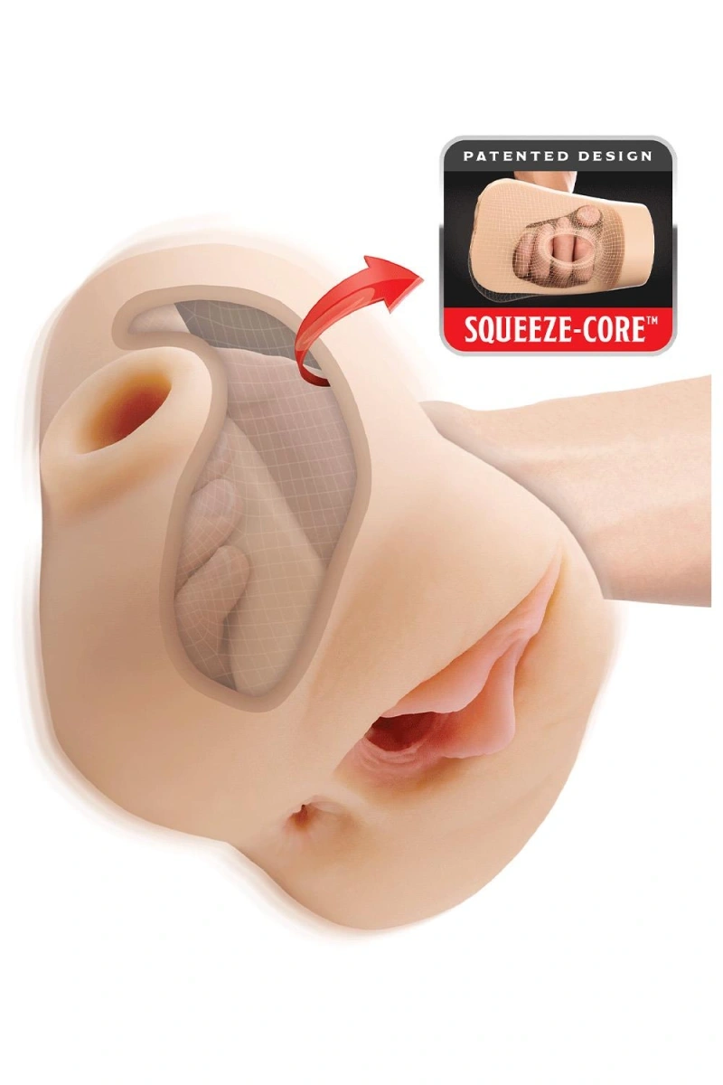 Masturbator Double Pounder Squeeze, Include Glont Vibrator, Material Fanta Flesh, Natural, 2.1 kg 1 Masturbator Double Pounder Squeeze, Include Glont Vibrator, Material Fanta Flesh, Natural, 2.1 kg