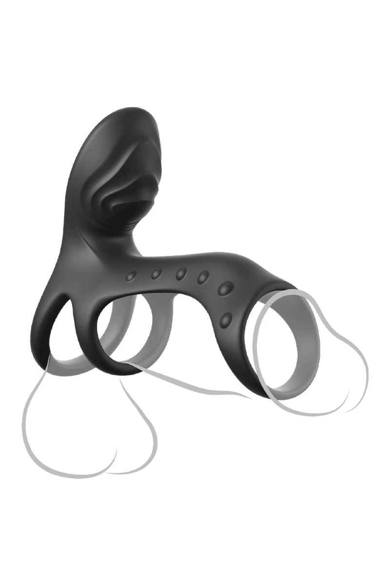 Inel de Penis Ultimate Couples Cage Pro, 2 Motoare, 10 Moduri Vibratii, Silicon, Negru 1 Inel de Penis Ultimate Couples Cage Pro, 2 Motoare, 10 Moduri Vibratii, Silicon, Negru