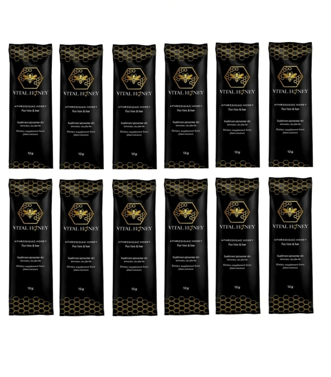 Set 12 buc-Supliment Alimentar pe Baza de Miere cu Potential Afrodisiac Unisex VITAL Honey, 12x12 grame grame