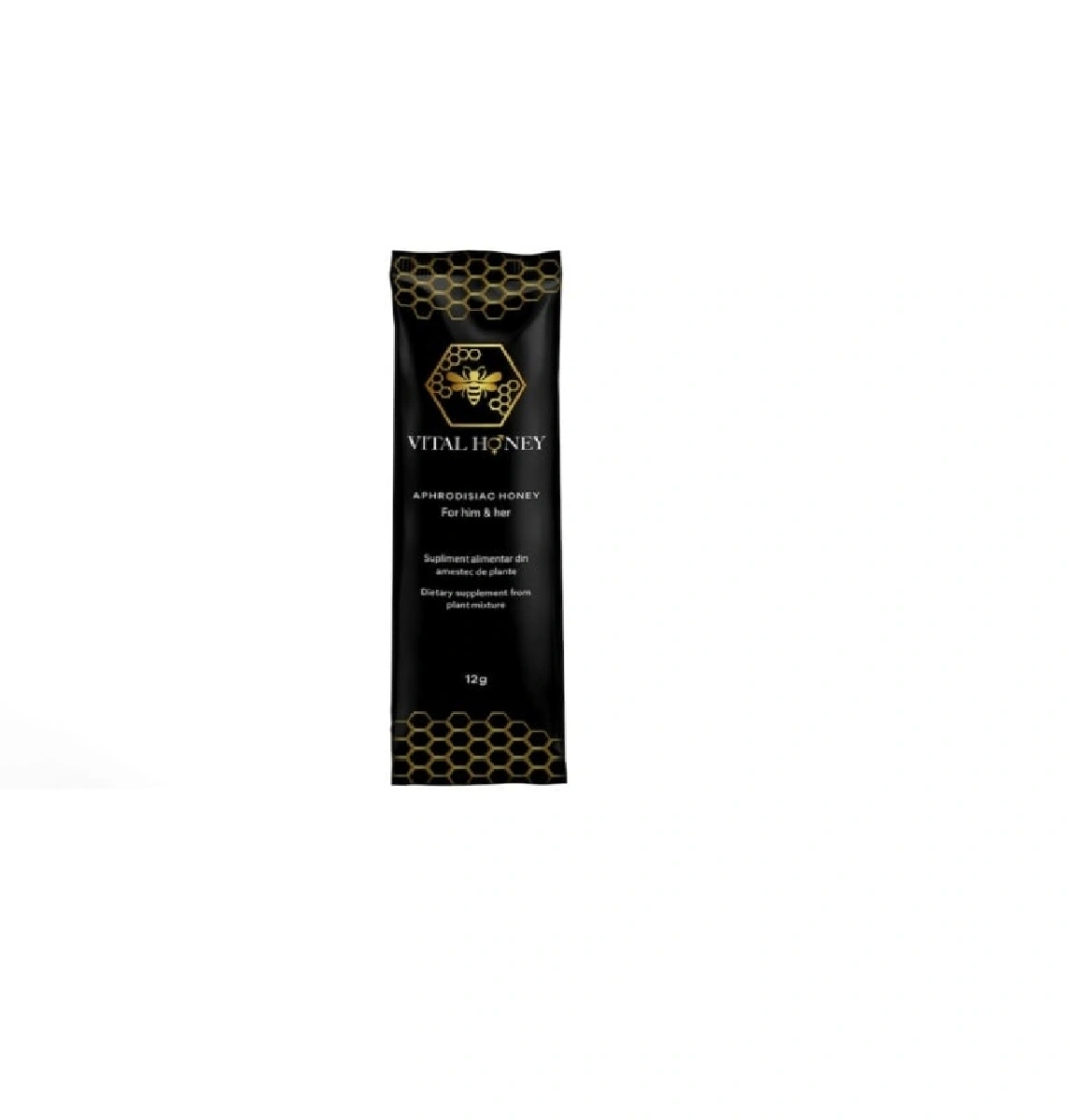 Supliment Alimentar pe Baza de Miere cu Potential Afrodisiac Unisex VITAL Honey, 12 grame