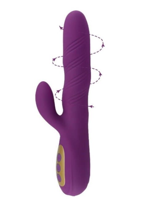 Vibrator Iepuras Lizzie, Vibrating&Twisting, 10+4 Moduri Stimulatoare, Silicon, USB Magnetic, Violet, 24 cm, Mokko Toys, Good Vibes 1 Vibrator Iepuras Lizzie, Vibrating&Twisting, 10+4 Moduri Stimulatoare, Silicon, USB Magnetic, Violet, 24 cm, Mokko Toys, Good Vibes