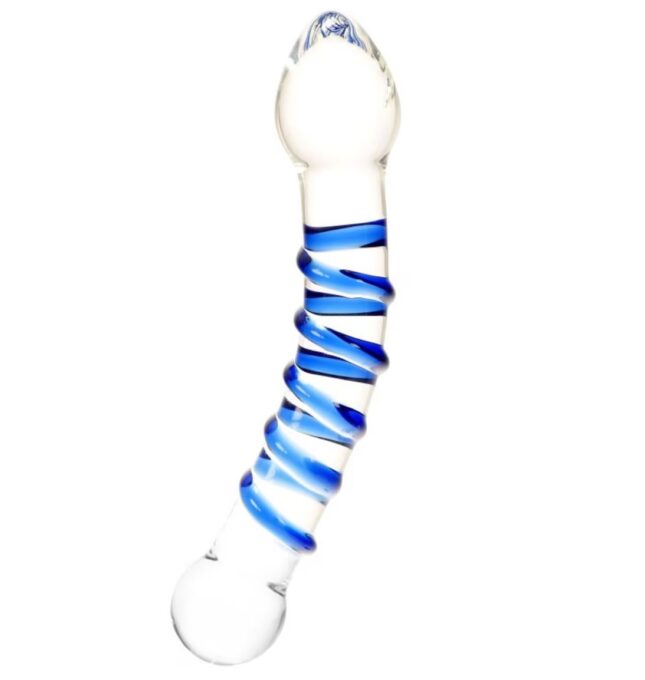 Dildo Dublu Double Spiral, Sticla Premium, Transparent, 21 cm, Passion Labs, Glass Series 1 Dildo Dublu Double Spiral, Sticla Premium, Transparent, 21 cm, Passion Labs, Glass Series