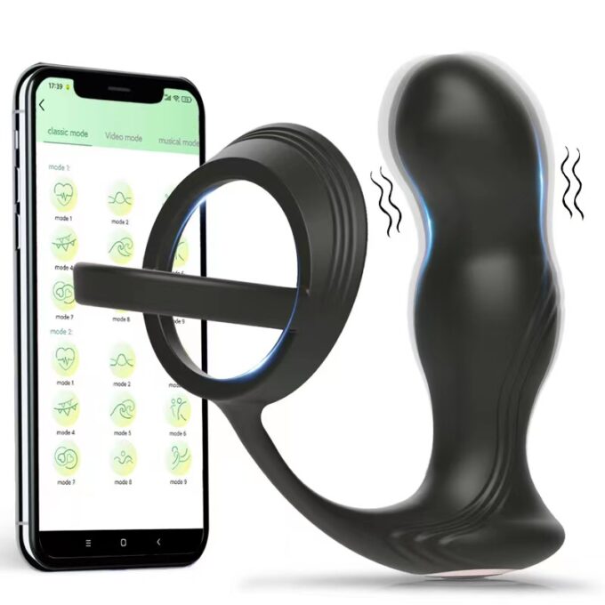 Stimulator Prostata Anal Play, Bluetooth Control, Free App, Silicon, USB, Negru, 12 cm, Guilty Toys 1 Stimulator Prostata Anal Play, Bluetooth Control, Free App, Silicon, USB, Negru, 12 cm, Guilty Toys