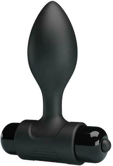 Vibrator Vibe Anal Plug, 10 Moduri Vibratii, Silicon, Negru, 8.1 cm, Guilty Toys