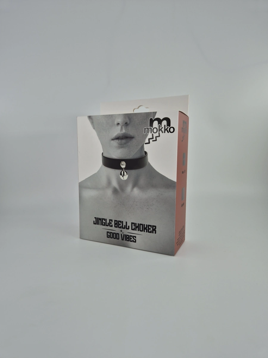 Choker Jingle Bell , Negru, Mokko Toys 1 Choker Jingle Bell , Negru, Mokko Toys