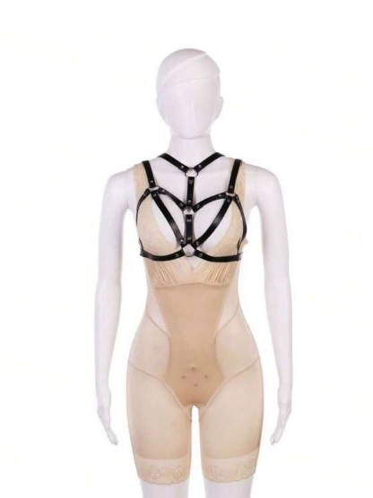 Sistem Harness Cage Piele Ecologica OS, JGF Lingerie 1 Sistem Harness Cage Piele Ecologica OS, JGF Lingerie