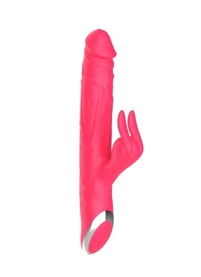 Vibrator Midnight Rabbit, 10 Moduri Thrusting, 10 Moduri Vibratii, Silicon, USB, Rose, 24.5 cm, Guilty Toys, Glamour 1 Vibrator Midnight Rabbit, 10 Moduri Thrusting, 10 Moduri Vibratii, Silicon, USB, Rose, 24.5 cm, Guilty Toys, Glamour