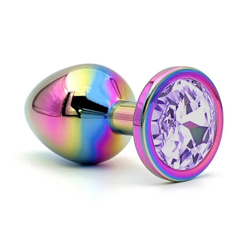 Dop Anal Metalic, Small, Multicolor, Piatra Mov Deschis, Guilty Toys 1 Dop Anal Metalic, Small, Multicolor, Piatra Mov Deschis, Guilty Toys