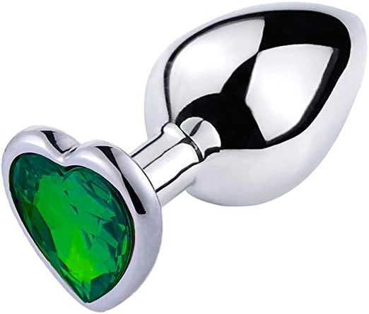 Dop Anal Hearty Buttplug Small Argintiu/Verde Inchis Passion Labs 1 Dop Anal Hearty Buttplug Small Argintiu/Verde Inchis Passion Labs