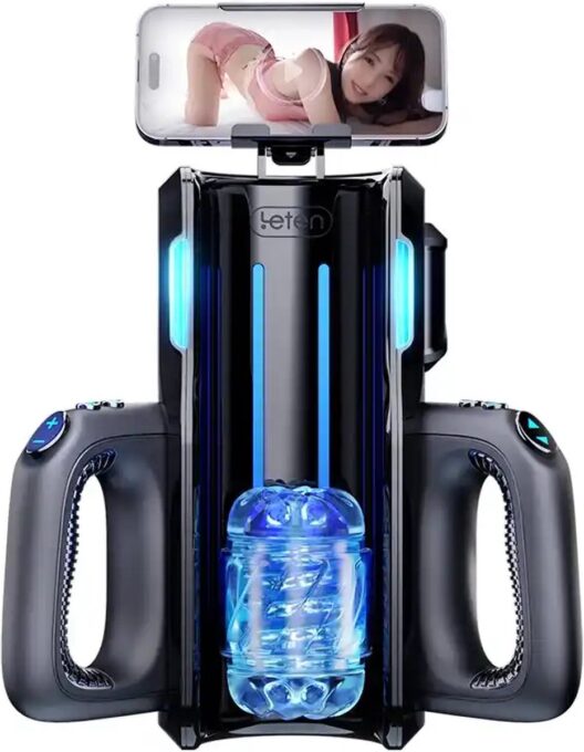 Masturbator Leten King Thrusting Pro, 10 Moduri Thrusting, 10 Viteze, TPE, Negru, 38 cm 1 Masturbator Leten King Thrusting Pro, 10 Moduri Thrusting, 10 Viteze, TPE, Negru, 38 cm