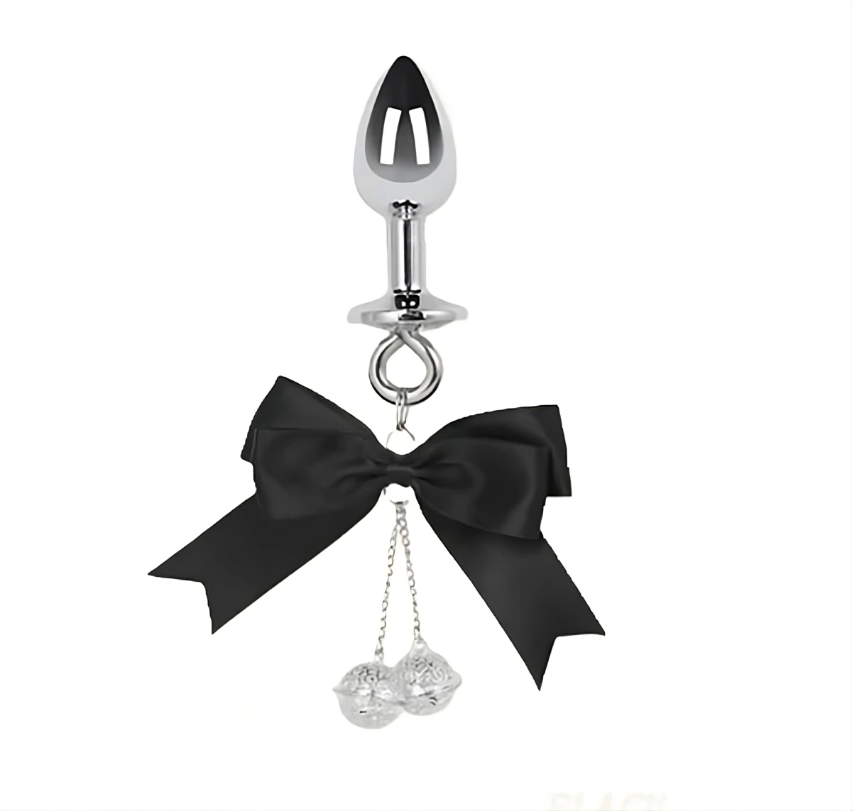 Dop Anal Bow&Bells, Small, Argintiu, Mokko Toys 1 Dop Anal Bow&Bells, Small, Argintiu, Mokko Toys