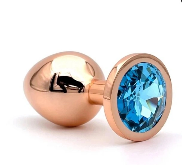 Dop Anal Charm Anal Plug Small, Rose Gold, Piatra Albastra, Passion Labs 1 Dop Anal Charm Anal Plug Small, Rose Gold, Piatra Albastra, Passion Labs