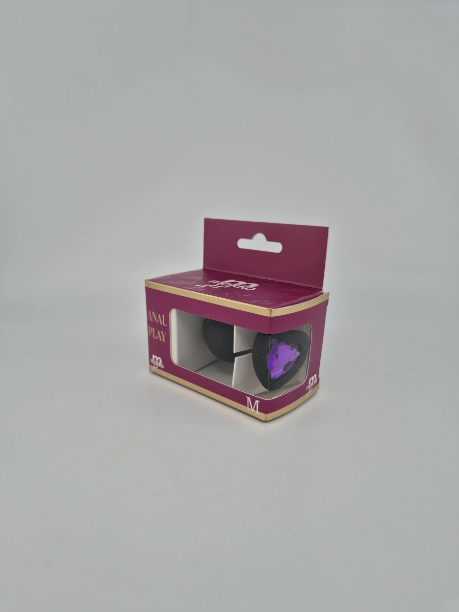 Dop Anal Brighty, Medium, Silicon, Negru/Mov, Mokko Toys 1 Dop Anal Brighty, Medium, Silicon, Negru/Mov, Mokko Toys