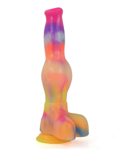 Dildo Luminous Wild Dog, Fosforescent, Silicon Lichid, 28 cm 1 Dildo Luminous Wild Dog, Fosforescent, Silicon Lichid, 28 cm