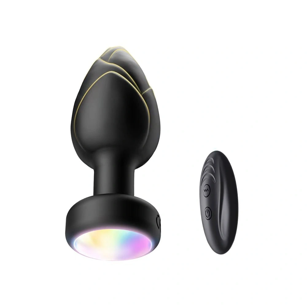 Dop Anal Led Light Vibrating Plug, Remote Control, 10 Moduri Vibratii, Silicon, USB, Negru, 9 cm, Passion Labs 1 Dop Anal Led Light Vibrating Plug, Remote Control, 10 Moduri Vibratii, Silicon, USB, Negru, 9 cm, Passion Labs