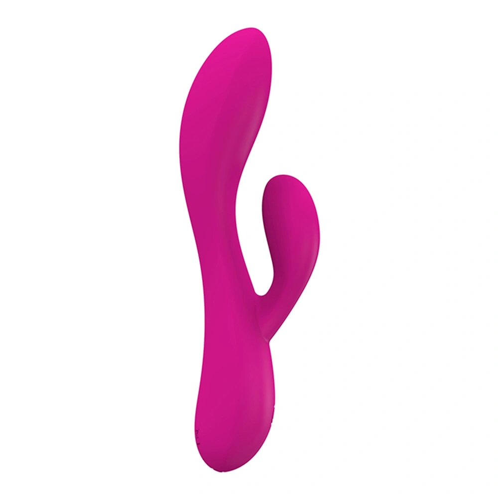 Vibrator Happy Rabbit, 10 Moduri Vibratii, Silicon Lichid, USB, Fuchsia, 19.6 cm, Mokko Toys 1 Vibrator Happy Rabbit, 10 Moduri Vibratii, Silicon Lichid, USB, Fuchsia, 19.6 cm, Mokko Toys