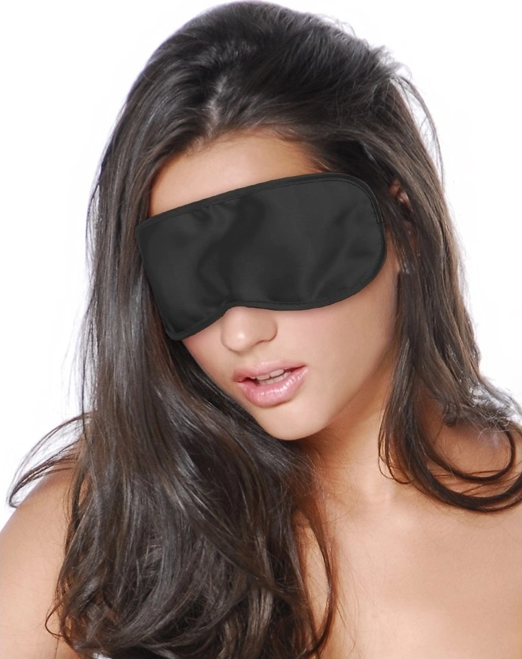 Masca de Ochi cu Elastic, Satinata, Negru 1 Masca de Ochi cu Elastic, Satinata, Negru