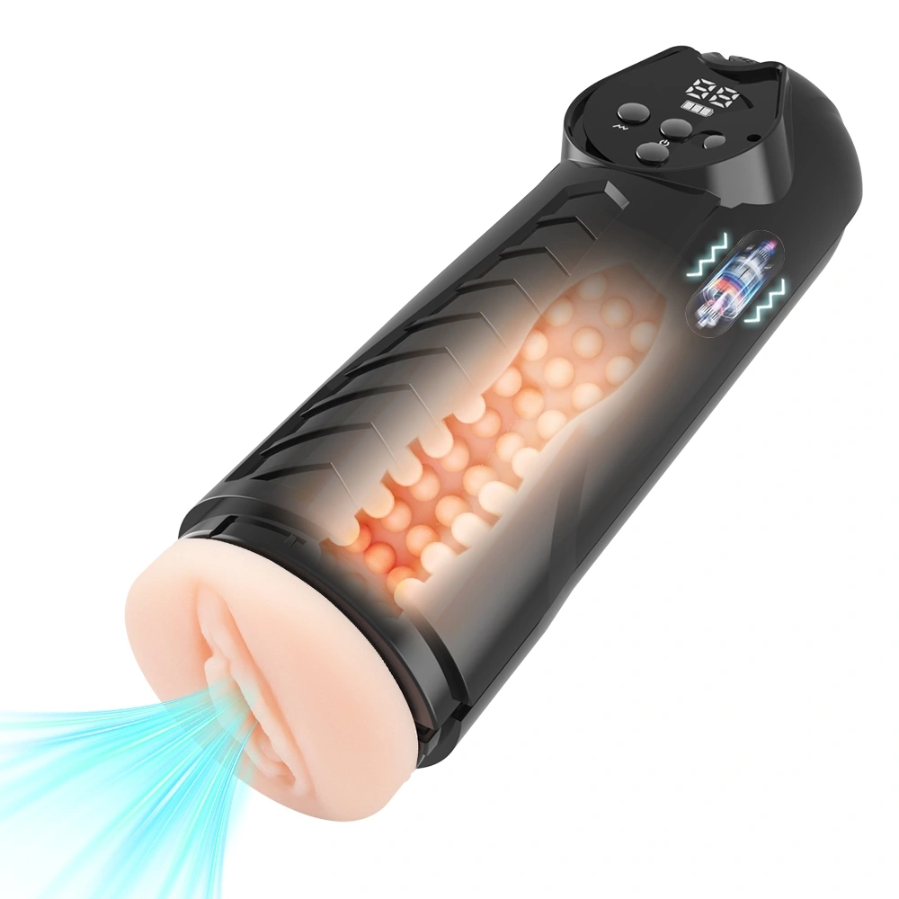 Masturbator Electric 9 Moduri Vibratii, 9 Moduri Suctiune, USB, TPE Realist, Negru, 27.1 cm 1 Masturbator Electric 9 Moduri Vibratii, 9 Moduri Suctiune, USB, TPE Realist, Negru, 27.1 cm